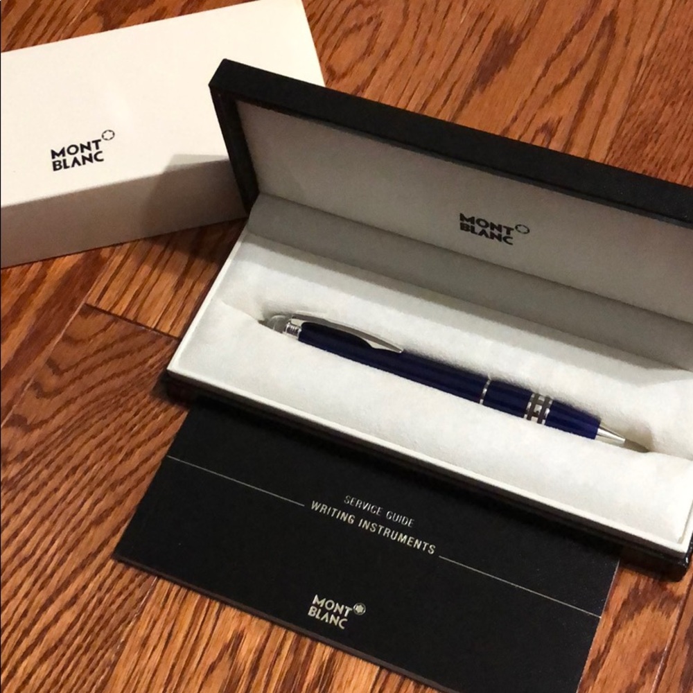 Mont Blanc Blue Ballpoint Pen (NEW)